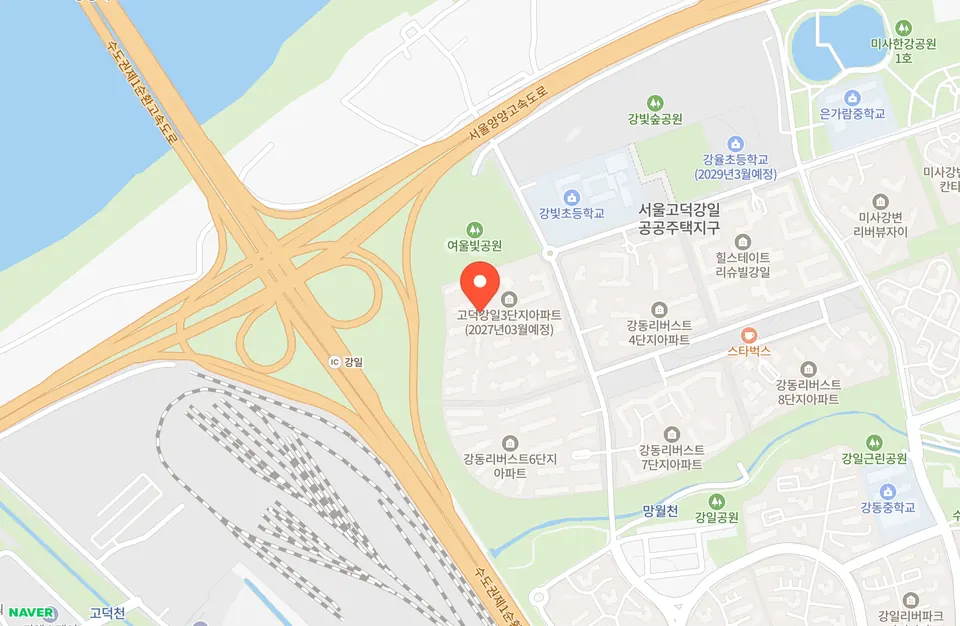 고덕강일3단지 위치 지도