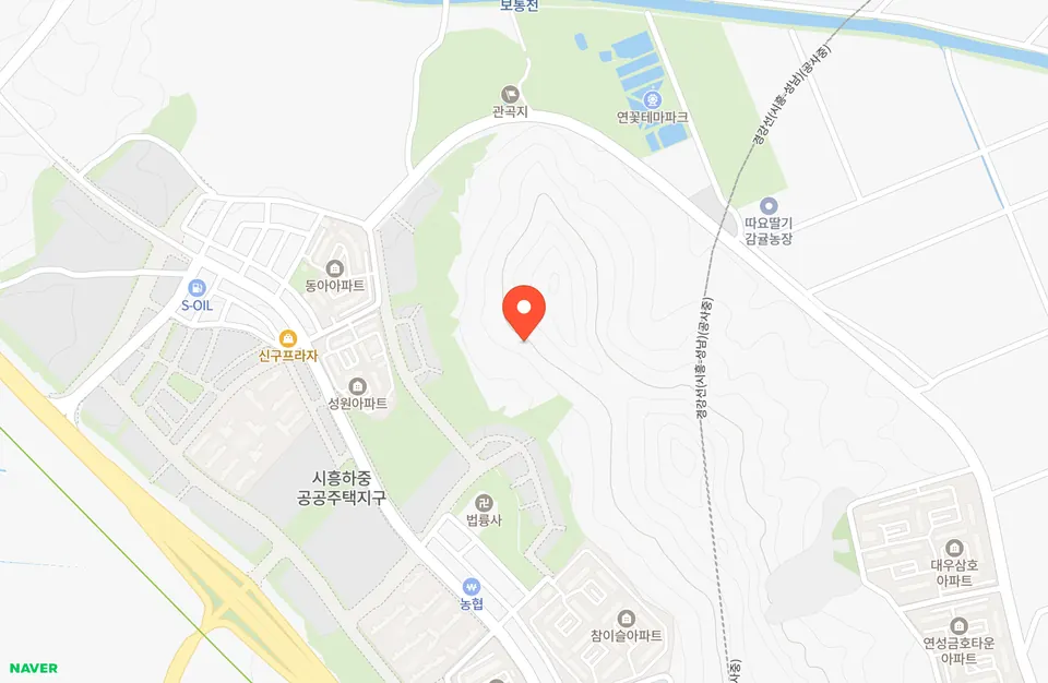 시흥하중 A1블록 위치 지도